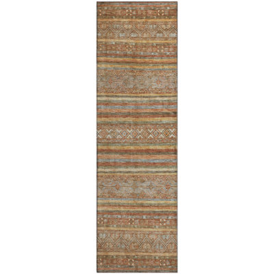 Premium Machine Washable Lampkins AMF1644 Stripes Rug