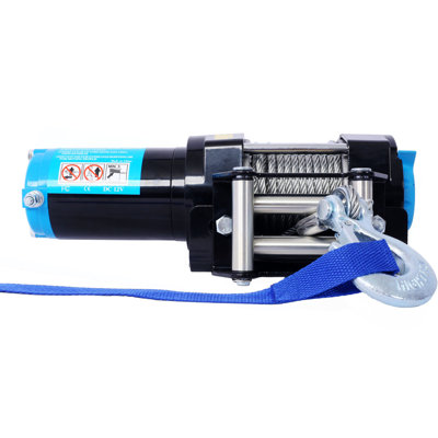 ATV/UTV Winch- 12 V 3500LBS Electric Winch With Steel Cable, Wire And Wireless Remote Control, Roller Fairlead