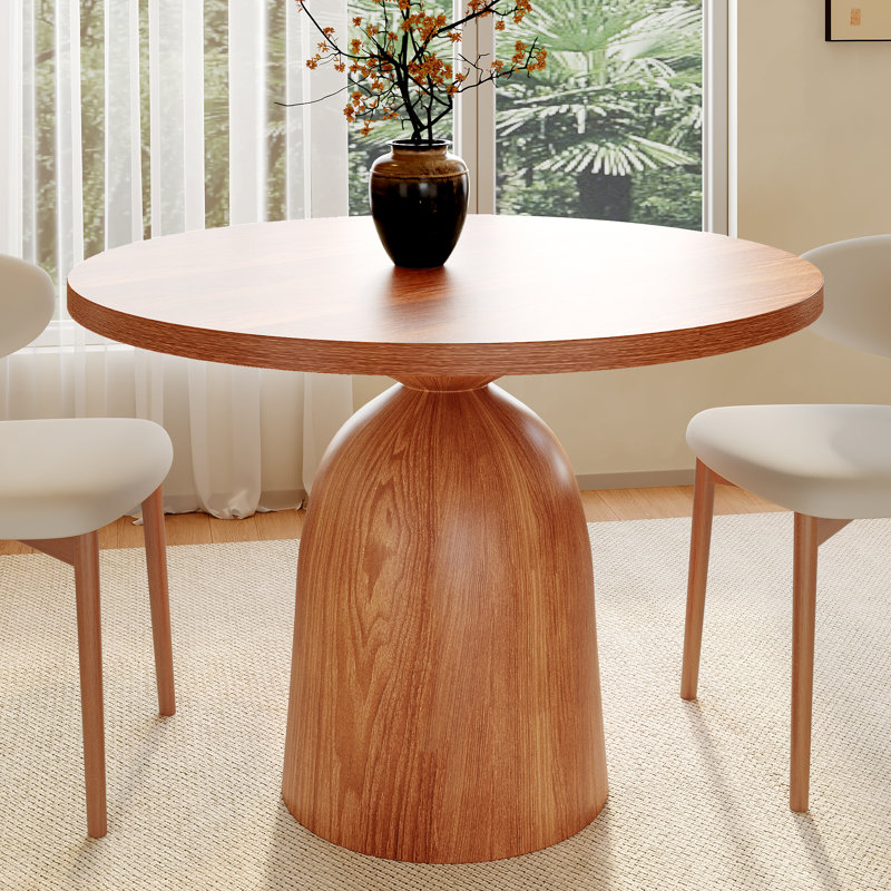 Round Solid Wood Dining Table 39", 29.52"H x 39.37"L x 39.37"W