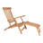 Boyter 150cm Long Reclining Teak Single Chaise