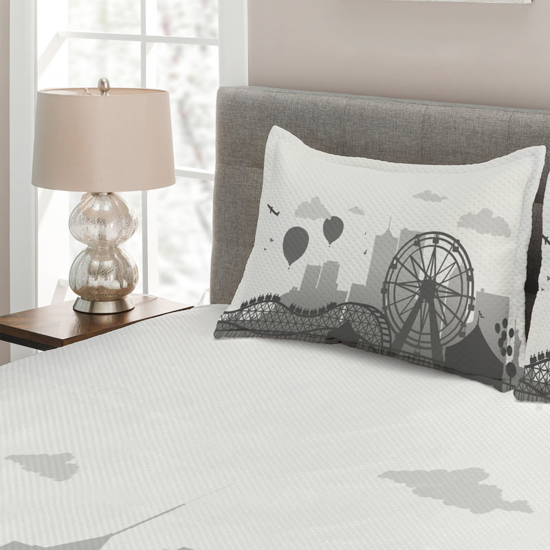 Modern & Contemporary Polyester Coverlet, King Bedspread + 2 Shams