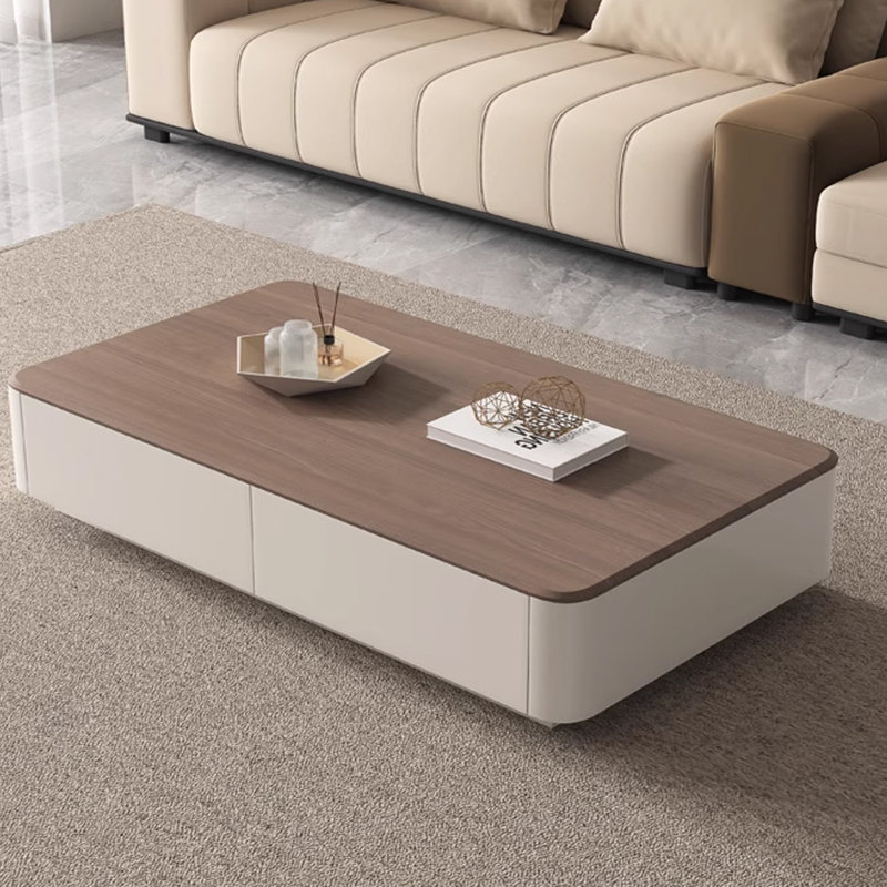 Table basse de style crème simple, H 11,81 po x L 55,11 po x l 31,49 po