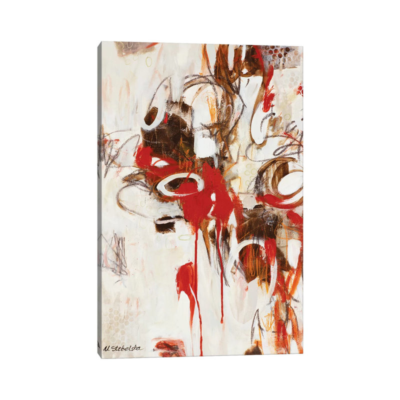 «Assertion» par Ulyana Stebelska - peinture sur toile tendue, H 18 po x l 12 po x 1,5 po
