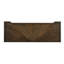 Console rectangulaire marron de style traditionnel avec 2 tiroirs à glissières à roulement et finition antique, 127 cm de longueur, style classique à placer derrière un meuble d'appoint.