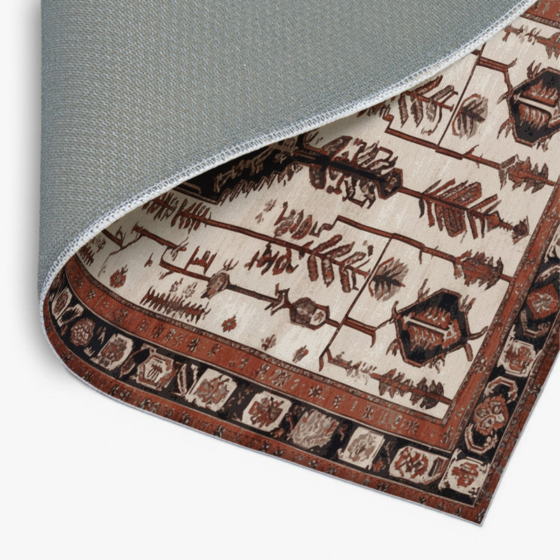 Tapis turc intérieur et extérieur gris, Rectangulaire 2 pi x 3 pi