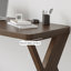 Bureau moderne et simple en bois massif-845975401