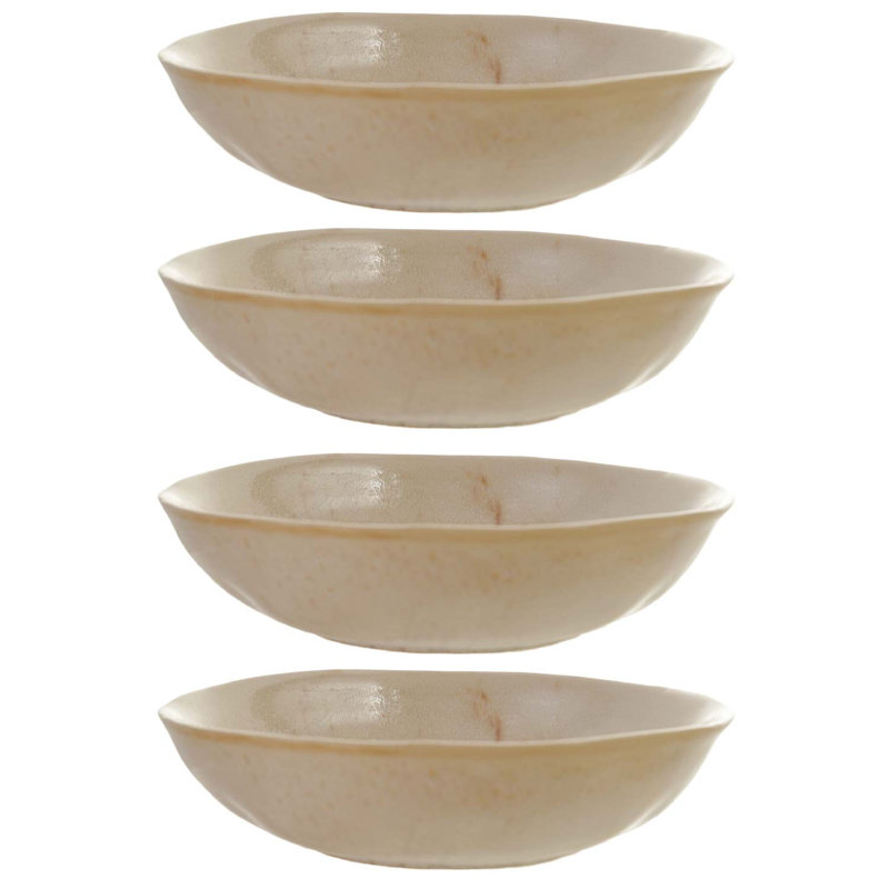 Stoneware Bowl with Reactive Crackle Glaze