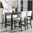 Classic 5-Piece Counter Height Dining Set with 4 Chairs-421275461-421275482