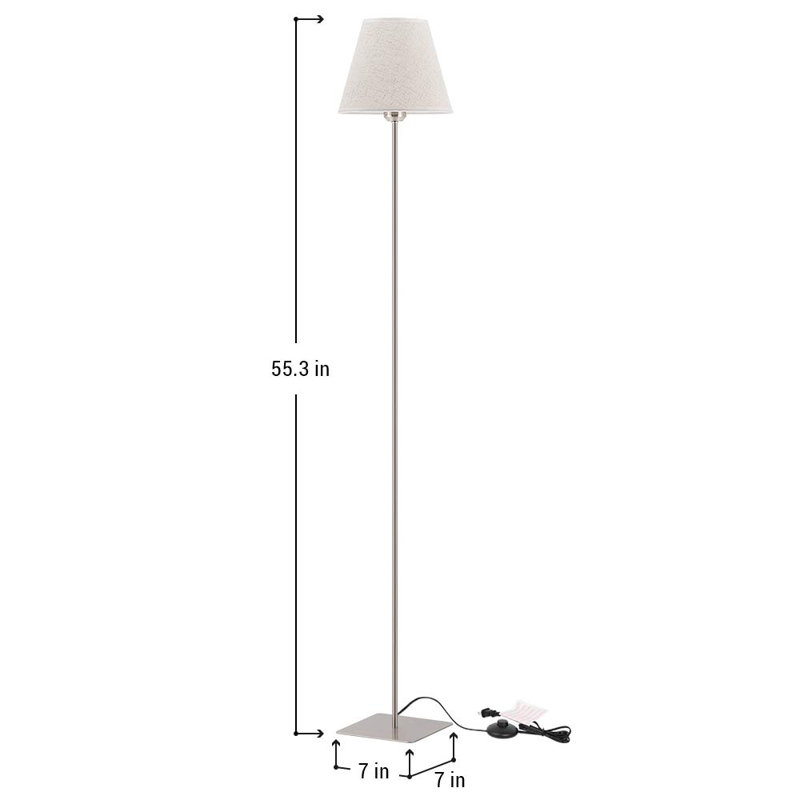 Ensemble de lampes sur pied 55 ", Argent