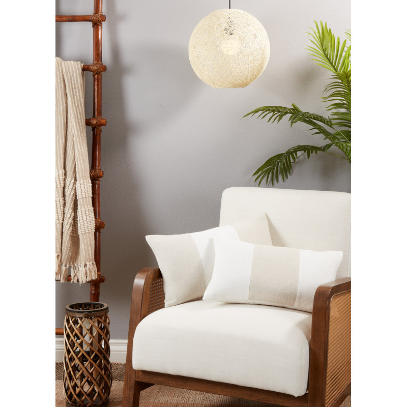 Roslyn Collection Cotton Throw Pillow, Ivory, Pillow Cover Only - No Insert