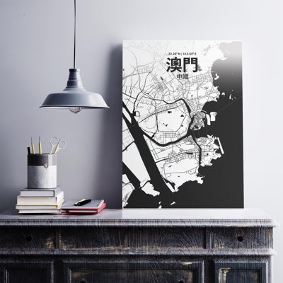 Macau (chinois traditionnel), impression de carte de la ville