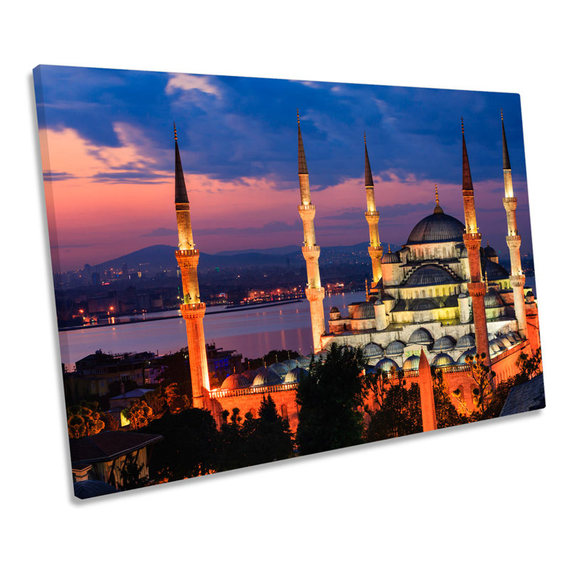 Mosque Istanbul Turkey - Wrapped Canvas Print, 91.4cm H x 137.2cm W x 4cm D