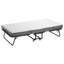 Lit simple 38 po x 75 po avec 5 matelas en mousse à mémoire de forme, pliable pour les invités, structure stable, repose-pieds confortable, roues verrouillables de haute qualité, bon support, housse résistante
