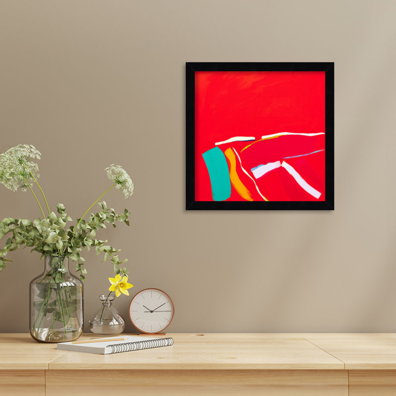 Passion by Angie Kenber Wood Framed Wall Art Print, 13" H x 13" W, Black