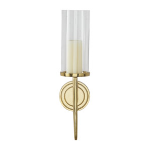 Aluminum Metal Wall Sconce with Glass Holder