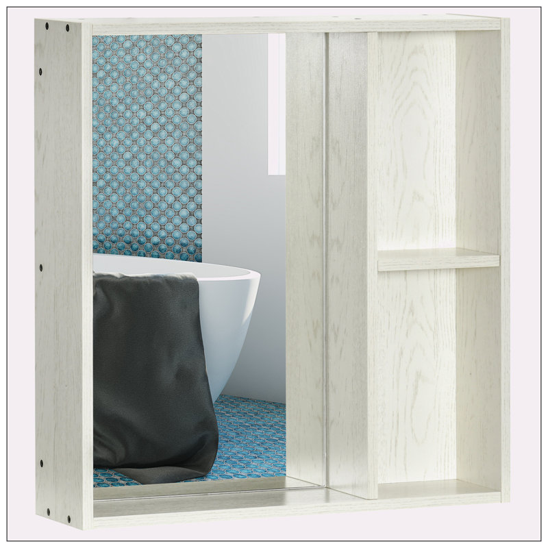 Armoire à pharmacie à fixation murale Josalina, H 25,5 po x l 24,75 po x P 6 po