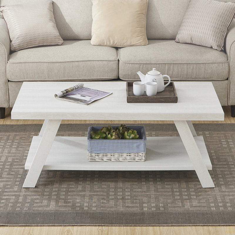 Table basse en bois, Blanc