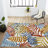 Manor Tropics Palm Leaves Cream/Orange Indoor/Outdoor Rug-1845156686
