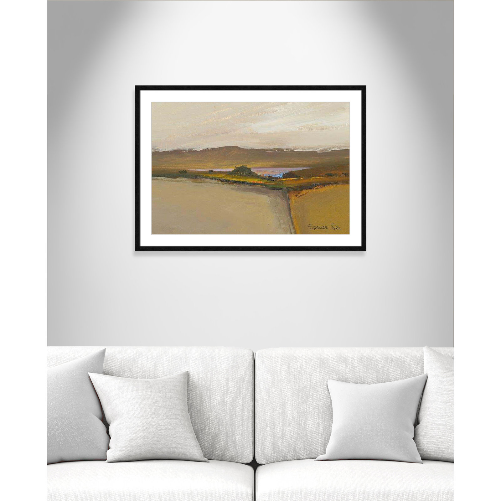 Heaven and Earth IV Print, Black Framed, 25.5" H x 35.5" W x 0.75" D
