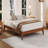 Queen 12" Solid Bamboo Platform Bed Frame, Wood Slats