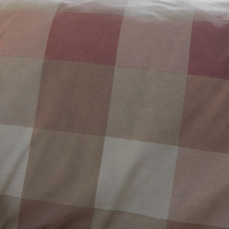 Cotton Chequered Duvet Cover Set with Pillowcases, Double Duvet Cover + 2 Standard Pillowcases
