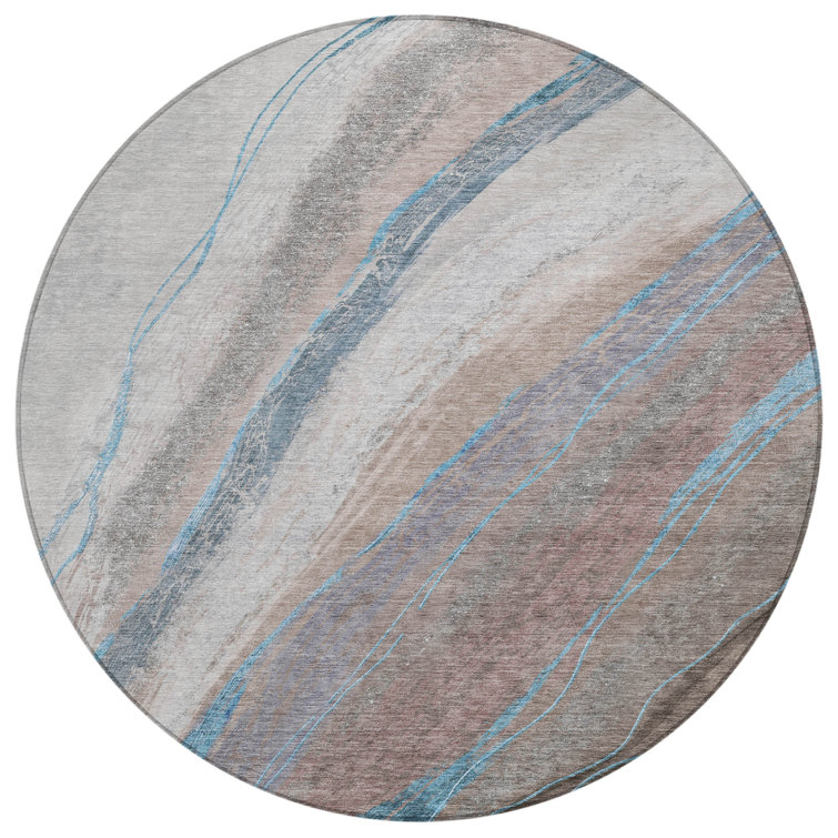 Machine Washable Indoor/Outdoor Xhevrie Brown Rug