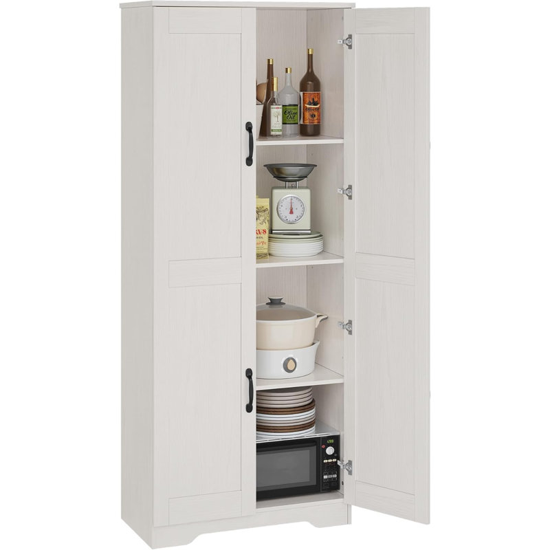 152.4 cm H Kitchen Pantry, White