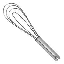 Rada Cutlery Wire Whisk Stainless Steel Kitchen Whisk with Black Stainless Steel Resin Handle