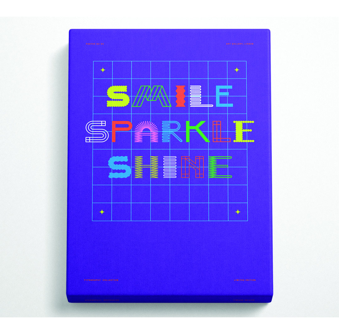 Smile Sparkle Shine Canvas Kunstdruck