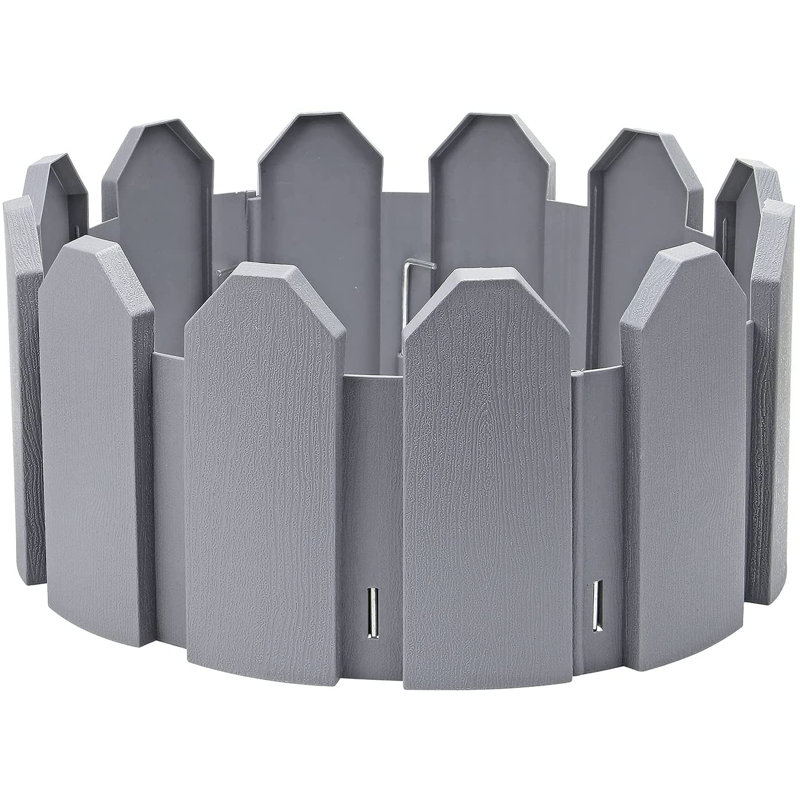 Gratz 114.3cm H x 88.9cm W Grey Composite Lawn Edging