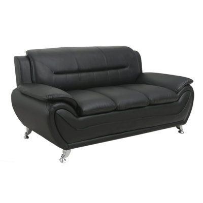 Segura Faux Leather Pillow top Arm Loveseat