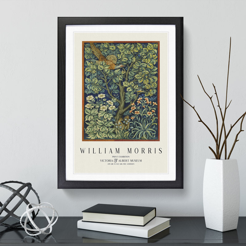 Cock Pheasant by William Morris - Picture Frame Art Prints, Black, 65cm H x 48cm W x 2cm D