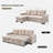 Upholstered L-Shaped Sectional Reversible-1529773922