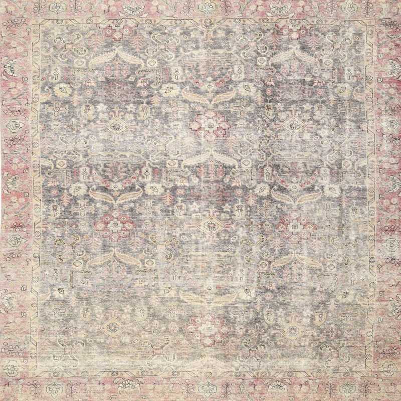 Tapis beige, Rond 7 pi