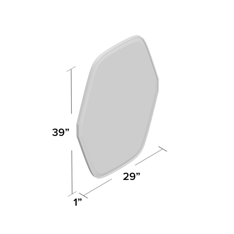 Monroe Street Wood Flat Wall Mirror