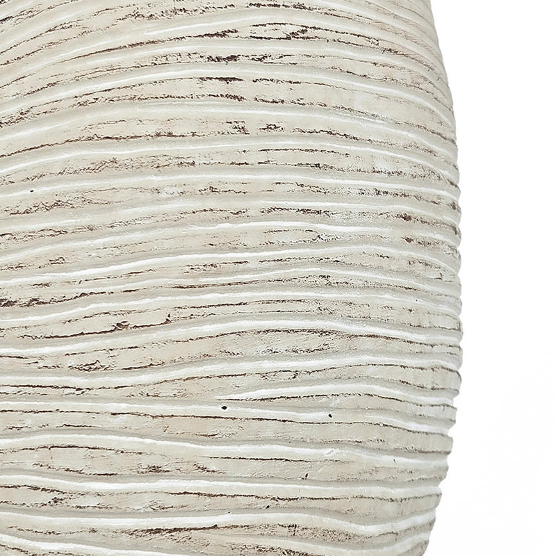 8.5X5.5X6.3 Inches Sand Cement Shell Planter, Textured Beige Finish, Enhances Aesthetic Of Your Rooms And Brings A Rustic Atmosphere To Barns