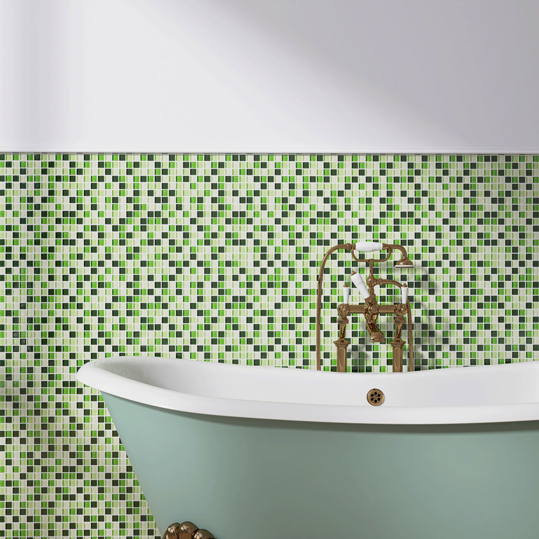 Glare 1" x 1" Glass Grid Mosaic Tile Supreme Tile 