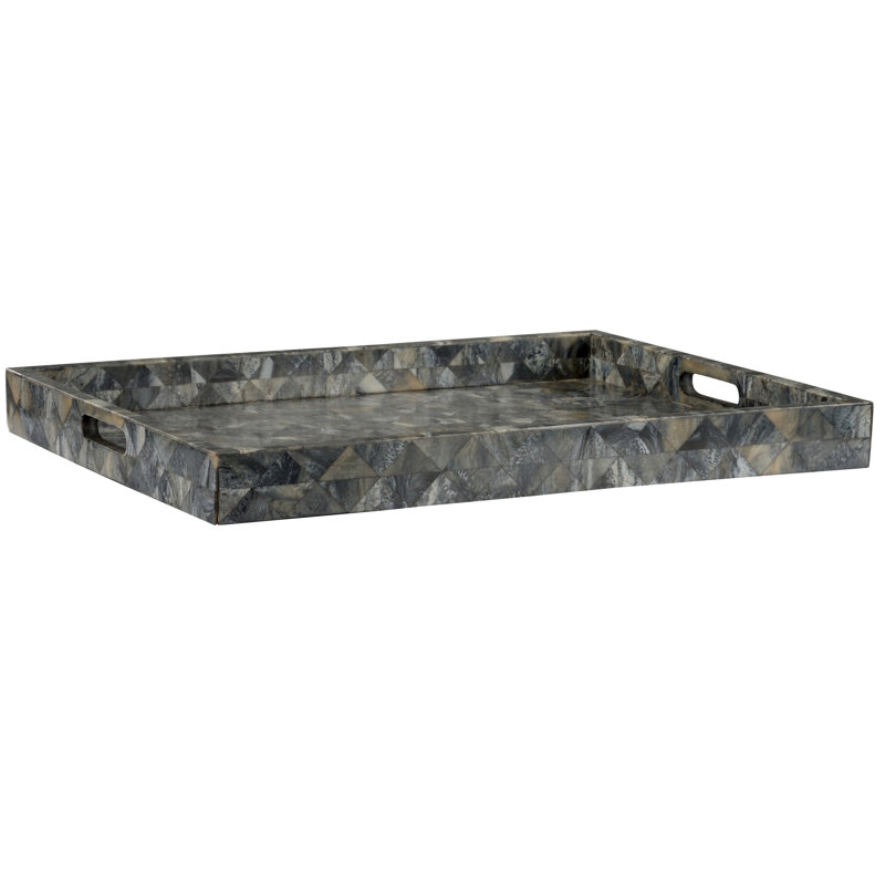 Greer Bone Decorative Tray, 23.25"W x 17"D x 2.5"H