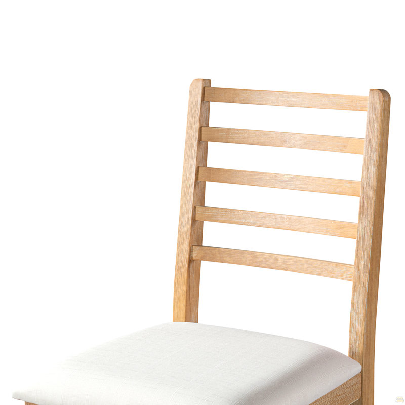 Ensemble de salle à manger extensible en bois pour table rectangulaire de 6,60 à 72 pouces avec rallonge amovible, 4 chaises à dossier échelle et banc rembourré de 48 pouces, mobilier complet pour cuisine et salle à manger (bois naturel délavé + beige)