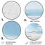 Minimalisme, sérénité au bord de la mer - art rond en métal bord de mer-109734133
