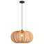 Paper Rope Pendant Light, Natural Rope Shade, Iron Frame, Adjustable Height, E27 Socket, 50 Cm Diameter, For Boho Living Room Dining Area (Bulb Not Included)