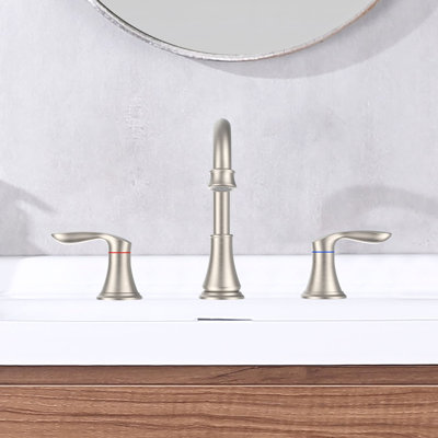 Widespread 2-handle Bathroom Faucet with Drain Assembly