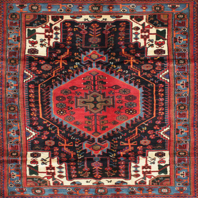 Tapis traditionnel rouge / brun