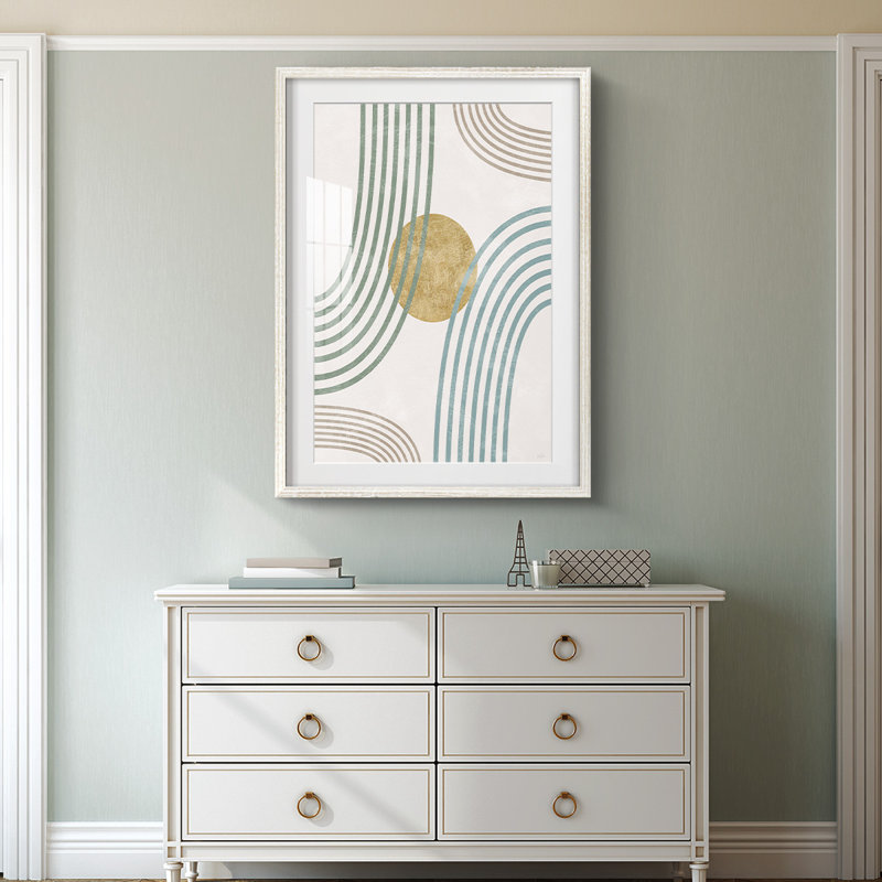 Modern Flow -Framed Print, 19.5" H x 16.5" W, White