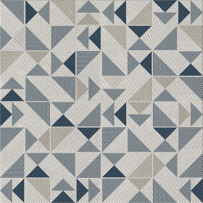 Tapis bleu à motif géométrique Kleiber