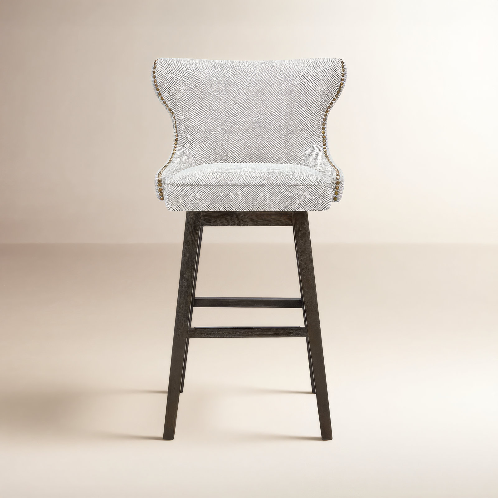 Caraline Swivel Bar and Counter Stool, Bar Stool (30" Seat Height), White