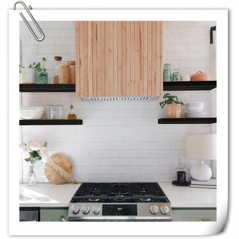 Wimer 4 Piece Solid Wood Floating Shelf, Black
