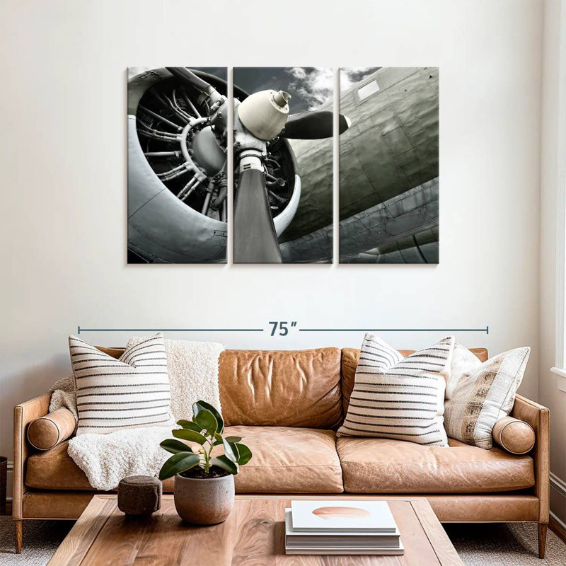Mehar Black Propeller, 36" H x 57" W