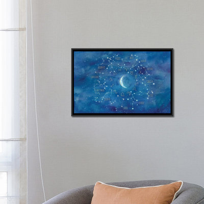 «Star Sign with Moon Landscape», impression sur toile tendue