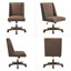 Chaise de bureau pivotante en chenille Mellins-2059433330